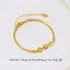 Vòng tay titan nữ không gỉ mạ vàng 18k khắc số la mã kiểu dáng mềm thời trang thanh lịch
