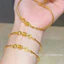 Vòng tay titan nữ không gỉ mạ vàng 18k khắc số la mã kiểu dáng mềm thời trang thanh lịch