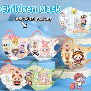 10 chiếc Mặt nạ trẻ em 3D Mặt nạ trẻ em Mặt nạ trẻ em 3D dùng một lần Mặt nạ trẻ em Mặt nạ trẻ em Mặt nạ bảo vệ 3 lớp
