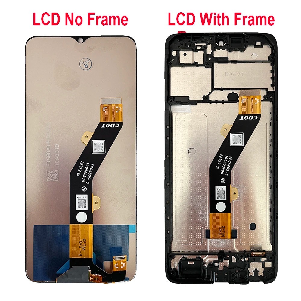 Dành Cho Tecno Pop 7 BF6 Màn Hình LCD Màn Hình Cảm Ứng Bộ Số Hóa Bảng Điều Khiển Lắp Ráp Thay Thế