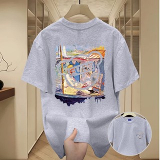 ✨Hàng có sẵn✨ WASSUP little bear-Áo thun nam mới! 100% cotton, thời trang, Unisex