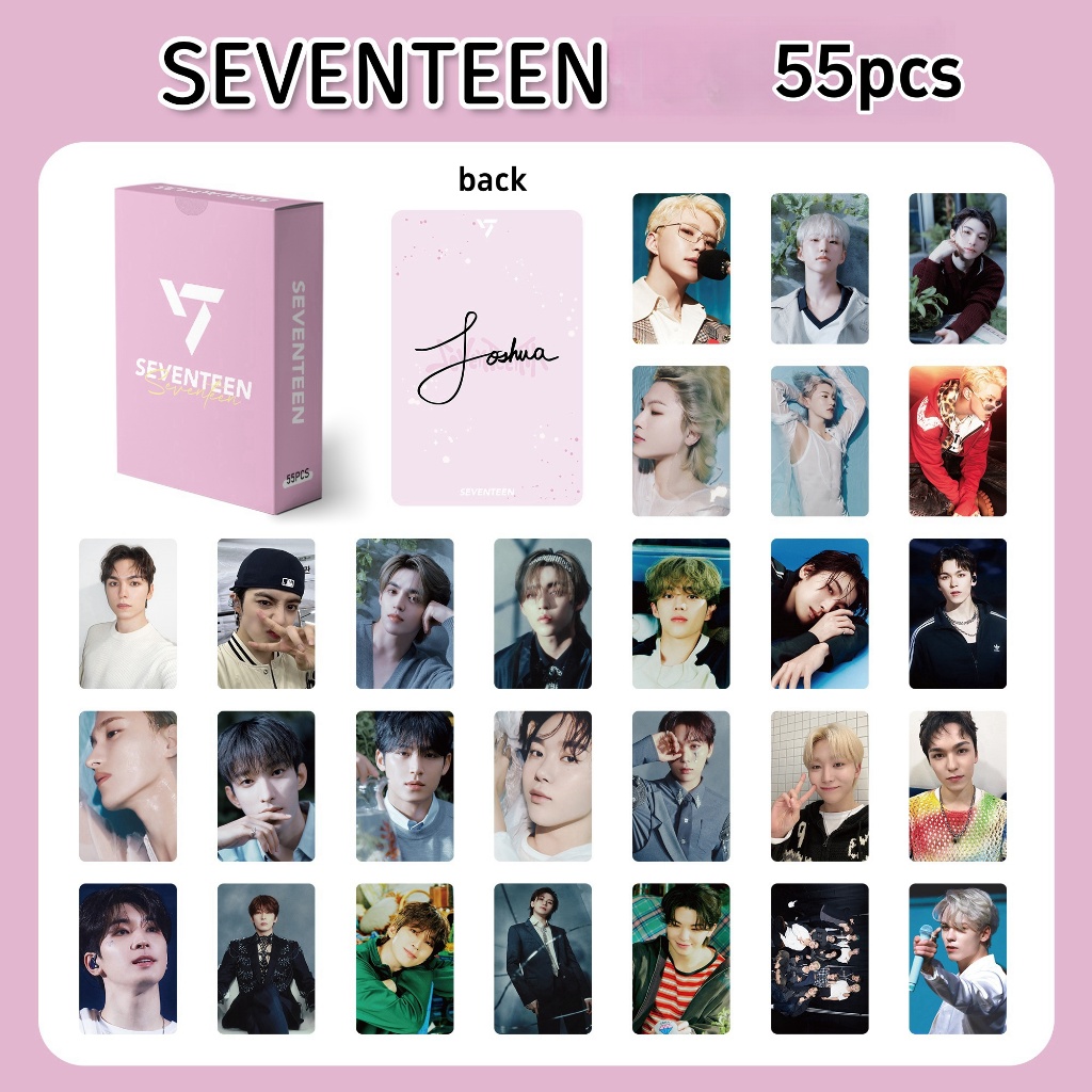 50-55 chiếc SEVENTEEN Laser Holographic LOMO Thẻ rơi hoa 17 LÀ PHẢI TẠI ĐÂY Joshua S.Coups Hoshi Mingyu JEONGHAN JUN The8 WORLDOO Photocards WOZI DK Hologram Bưu thiếp nhanh YM
