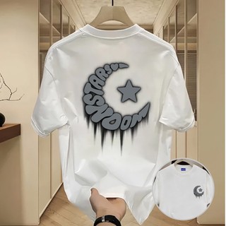 ✨Hàng có sẵn✨ WASSUP Stars and Moon-Áo thun nam mới! 100% cotton, thời trang, Unisex