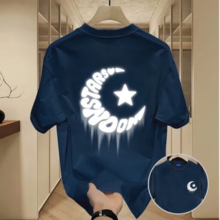 ✨Hàng có sẵn✨ WASSUP Stars and Moon-Áo thun nam mới! 100% cotton, thời trang, Unisex
