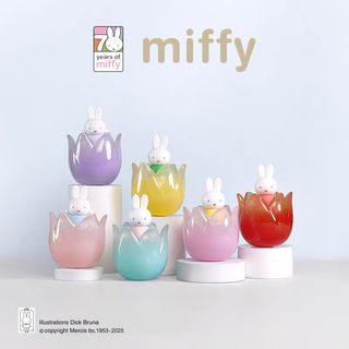 Zw [Sản phẩm chính hãng] (Hộp đơn) Miffy Miffy Rabbit Tulip Series Hộp bí ẩn Đồ chơi hợp thời trang Đồ chơi sưu tập