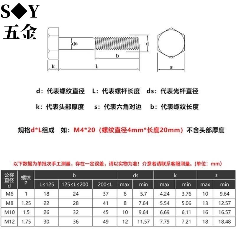 (((M6-M12) Chất liệu thép không gỉ 304 Nửa răng lục giác bên ngoài kết hợp vít mở rộng đai ốc Máy giặt phẳng Máy giặt đàn hồi 4 Bộ vít kết hợp M6M8M10M1