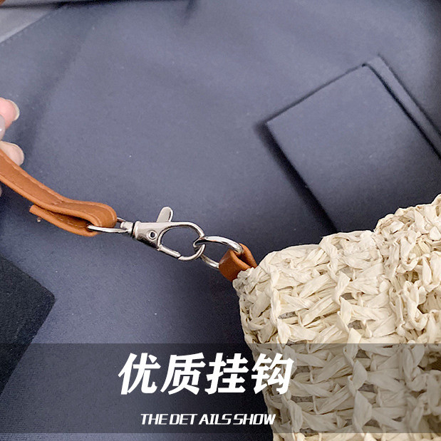 Túi Rơm Nữ Phong Cách Mới Túi Dệt Rỗng Túi Đeo Ngang Một Vai