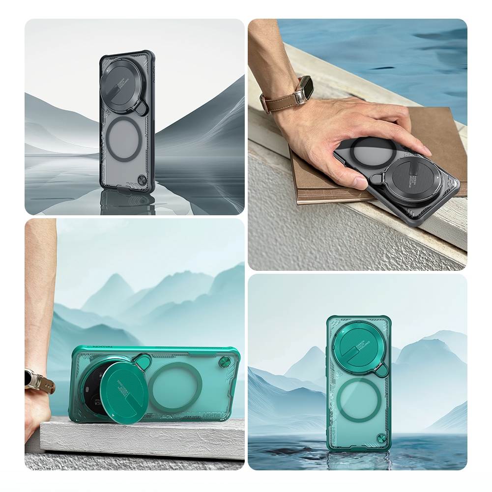 Nillkin Tương Thích Cho Xiaomi 15 Ultra / Xiaomi 14 Ultra Iceblade Prop Từ Chống Sốc Chống Rơi Bảo Vệ Ống Kính Máy Ảnh Chân Đế Ốp Lưng Cứng Vỏ Điện Thoại
