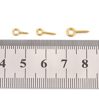Thép không gỉ Vít Mắt Chân diy Phụ Kiện Trang Sức Bảo Quản Màu Vàng 18k Móc Mắt Kẹp