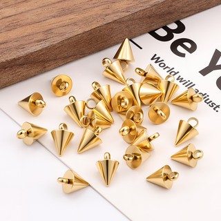 Mặt dây chuyền hình nón bằng thép không gỉ Phụ kiện trang sức tự làm Vàng 18k Chất liệu thủ công