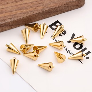 Mặt dây chuyền hình nón bằng thép không gỉ Phụ kiện trang sức tự làm Vàng 18k Chất liệu thủ công