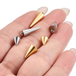 Mặt dây chuyền hình nón bằng thép không gỉ Phụ kiện trang sức tự làm Vàng 18k Chất liệu thủ công