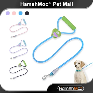 Hamshmoc Dây xích chó hoạt hình dễ thương Dây dẫn thú cưng bền chắc Chống đầy đặn Nhẹ có tay cầm mềm cho chó nhỏ vừa đi bộ ngoài trời