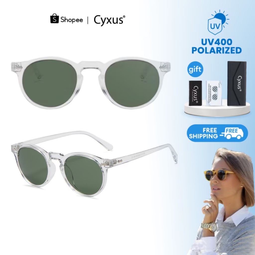 Kính râm phân cực CYXUS Chống chói Bảo vệ mắt Thiết kế khung tròn Chất liệu PC Một điều phải có cho kỳ nghỉ bên bờ biểnP1154