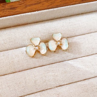 Bông tai ngọc trai hoa nhỏ và tinh tế dành cho nữ phong cách rừng ngọt ngào Bông tai cao cấp đơn giản