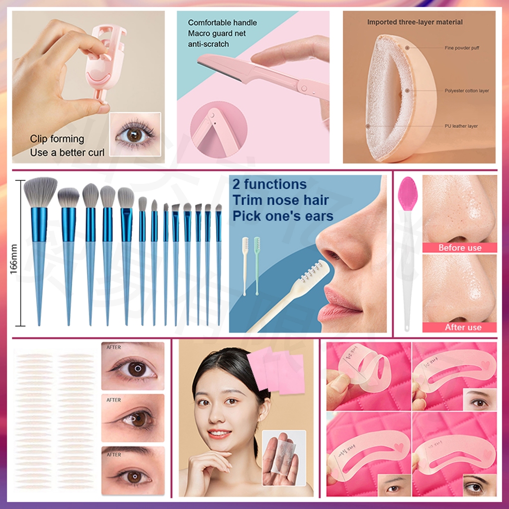 Ảnh Lameila 51 Món Bộ Mỹ Phẩm Trang Điểm Mặt Son Môi Phấn Mắt BB Kem Nền Kem Che Khuyết Điểm Kem Chống Nắng Dạng Lỏng Kem Trang Điểm Puff Người Mới Bắt Đầu 4
