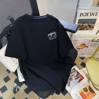 Thương hiệu HIIXIIVI 【 Áo thun 100% Cotton 】 Áo thun ngắn tay Oversize Nữ Baggy Loose Top Nữ Độc đáo Ootd 2025 Lives