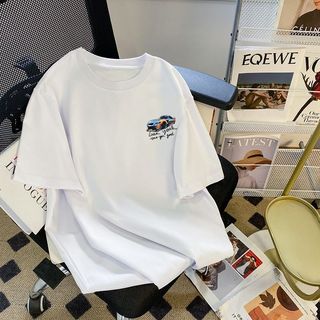 Thương hiệu HIIXIIVI 【 Áo thun 100% Cotton 】 Áo thun ngắn tay Oversize Nữ Baggy Loose Top Nữ Độc đáo Ootd 2025 Lives