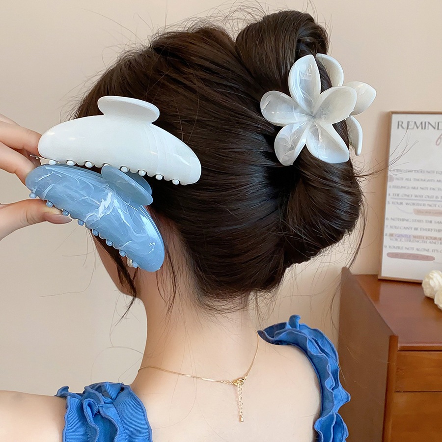 [Jewbeauty] Kẹp tóc nhuộm acrylic Hàn Quốc thời trang cao cấp nhẹ sang trọng phụ kiện tóc mũ đội đầu