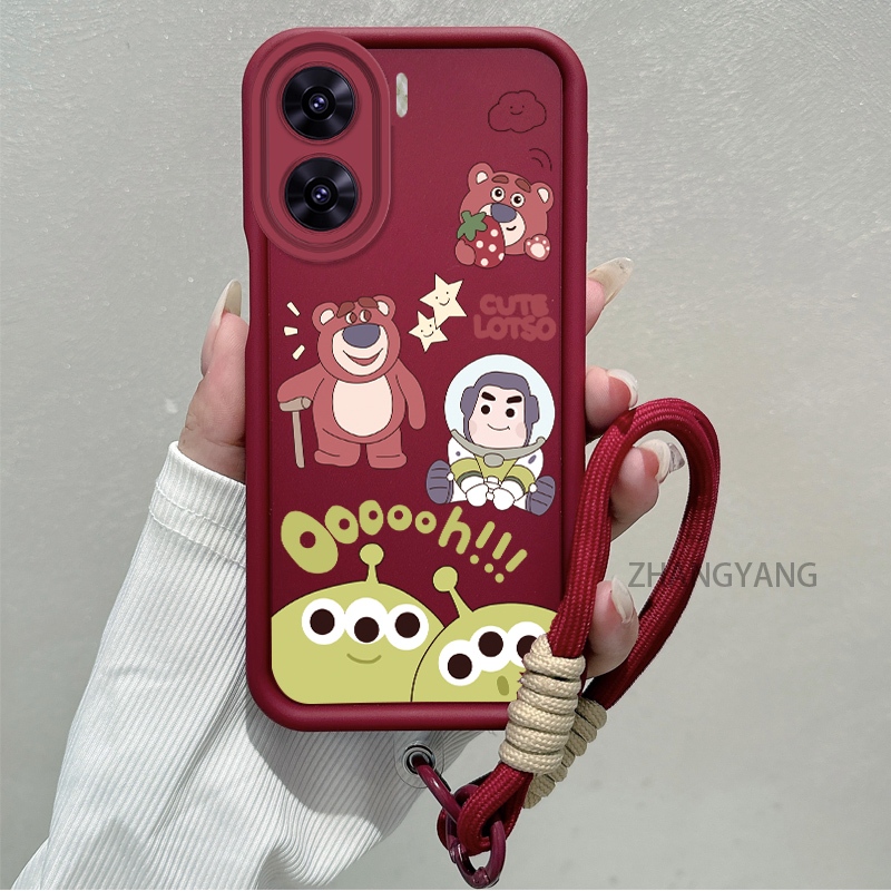 Ốp Lưng Cho OPPO Reno 11 5G Reno 11 Pro 5G Silicone TPU Chống Rơi Vỏ Điện Thoại Hoạt Hình Thẩm Mỹ Gấu Ba Mắt Họa Tiết Quái Vật Thiết Kế Mới Cá Tính Dây Treo