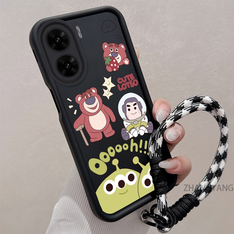 Ốp Lưng Cho OPPO Reno 11 5G Reno 11 Pro 5G Silicone TPU Chống Rơi Vỏ Điện Thoại Hoạt Hình Thẩm Mỹ Gấu Ba Mắt Họa Tiết Quái Vật Thiết Kế Mới Cá Tính Dây Treo