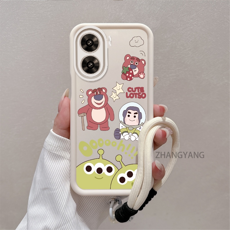 Ốp Lưng Cho OPPO Reno 11 5G Reno 11 Pro 5G Silicone TPU Chống Rơi Vỏ Điện Thoại Hoạt Hình Thẩm Mỹ Gấu Ba Mắt Họa Tiết Quái Vật Thiết Kế Mới Cá Tính Dây Treo