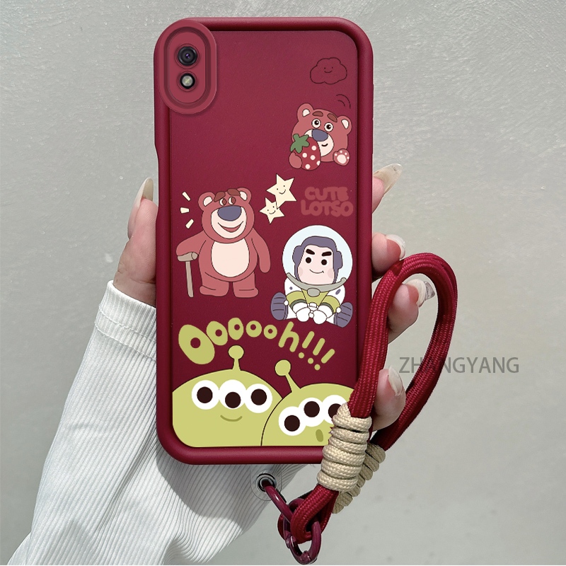Ốp Lưng Cho OPPO A37 A37F Silicone TPU Chống Rơi Vỏ Điện Thoại Hoạt Hình Thẩm Mỹ Gấu Ba Mắt Họa Tiết Quái Vật Thiết Kế Mới Cá Tính Dây Treo