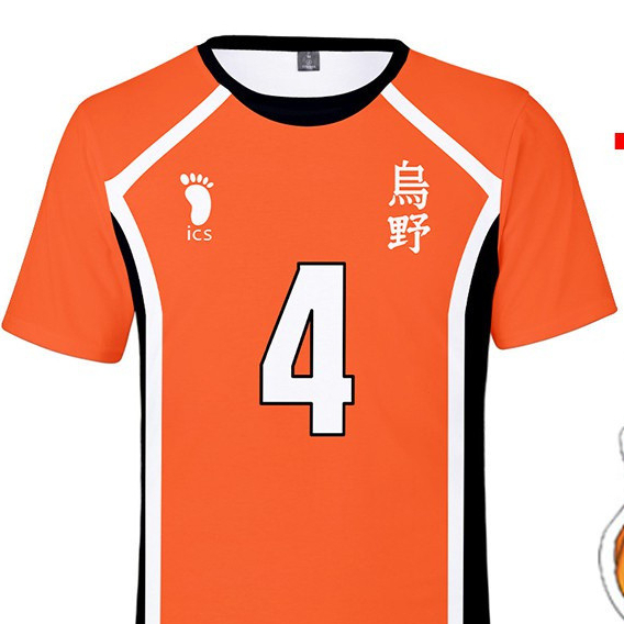 Áo thun Haikyuu Anime Cosplay Trang phục Karasuno Áo thun bóng chuyền trường trung học Đồng phục thể thao Hinata Shoyo Áo thun Haikyu Trang phục Halloween