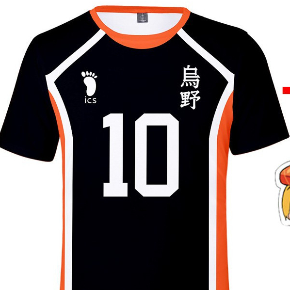 Áo thun Haikyuu Anime Cosplay Trang phục Karasuno Áo thun bóng chuyền trường trung học Đồng phục thể thao Hinata Shoyo Áo thun Haikyu Trang phục Halloween