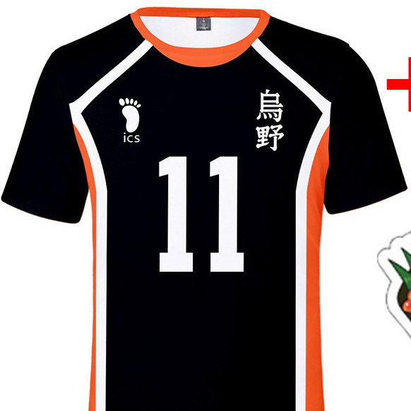 Áo thun Haikyuu Anime Cosplay Trang phục Karasuno Áo thun bóng chuyền trường trung học Đồng phục thể thao Hinata Shoyo Áo thun Haikyu Trang phục Halloween