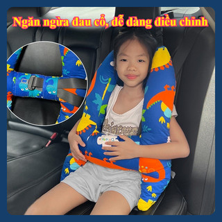 Gối an toàn ô tô, gối tựa đầu ô tô trẻ em, tựa đầu cổ, dây an toàn, bảo vệ vai, gối tựa đầu, ngủ trưa du lịch