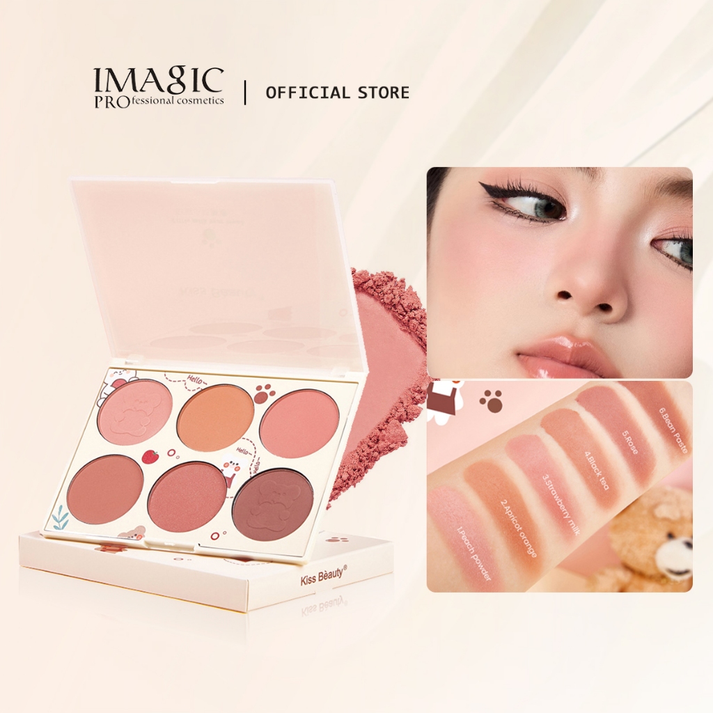 Ảnh Bảng má hồng IMAGIC 6 màu tạo khối tự nhiên không thấm nước 142g 1