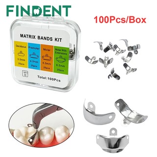 100 Cái / hộp Nha Khoa Ma Trận Ban Nhạc Bộ Phần Đường Viền Kim Loại Ma Trận Dây Cho Răng Thay Thế Nha Khoa Dụng Cụ M4