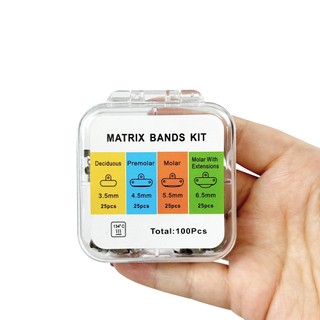 100 Cái / hộp Nha Khoa Ma Trận Ban Nhạc Bộ Phần Đường Viền Kim Loại Ma Trận Dây Cho Răng Thay Thế Nha Khoa Dụng Cụ M4