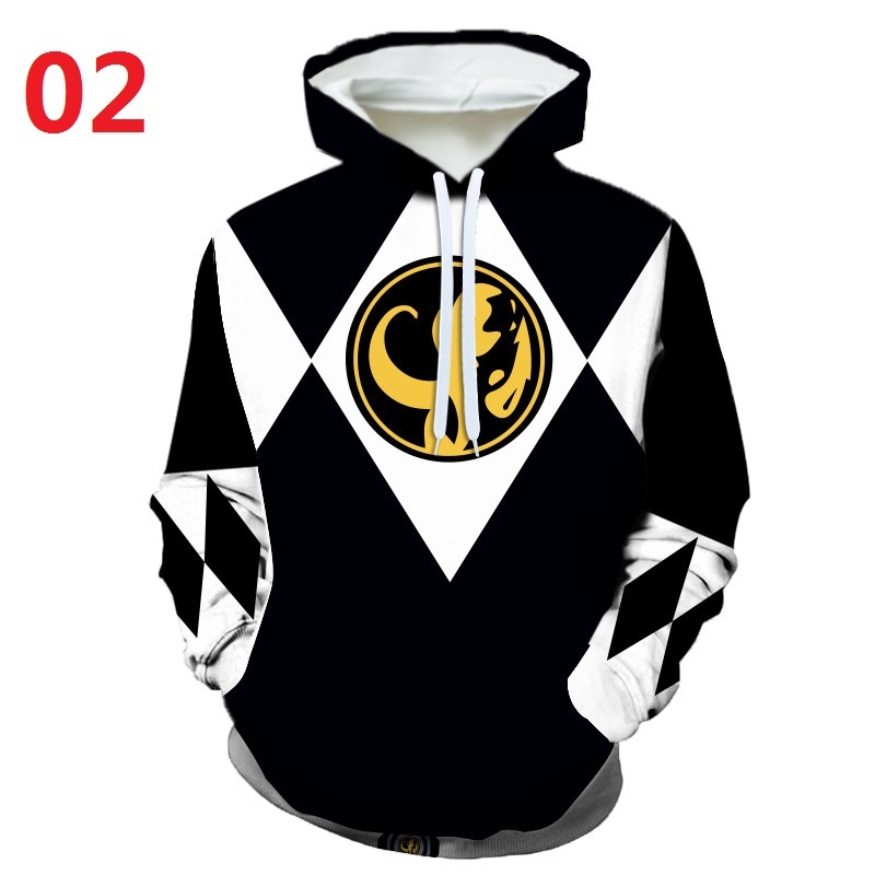 Áo Hoodie Power Rangers in kỹ thuật số Áo len thời trang Áo khoác ngoài