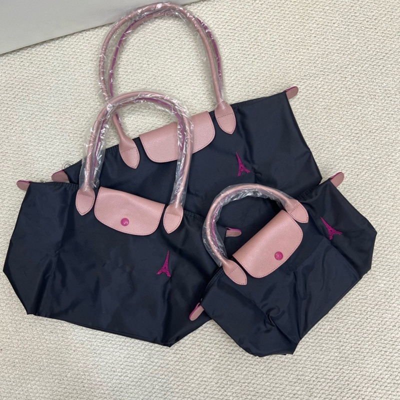 War Horse Mới Túi Tote Nữ Phiên Bản Giới Hạn Tháp Paris Thêu Bánh Bao Bun