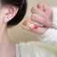 Mori Gradient Camellia Bông Tai Nữ Niche Thiết Kế Ngọt Ngào Tính Khí Bông Tai Cao Cấp Nhỏ Tươi Bông Tai Phù Hợp