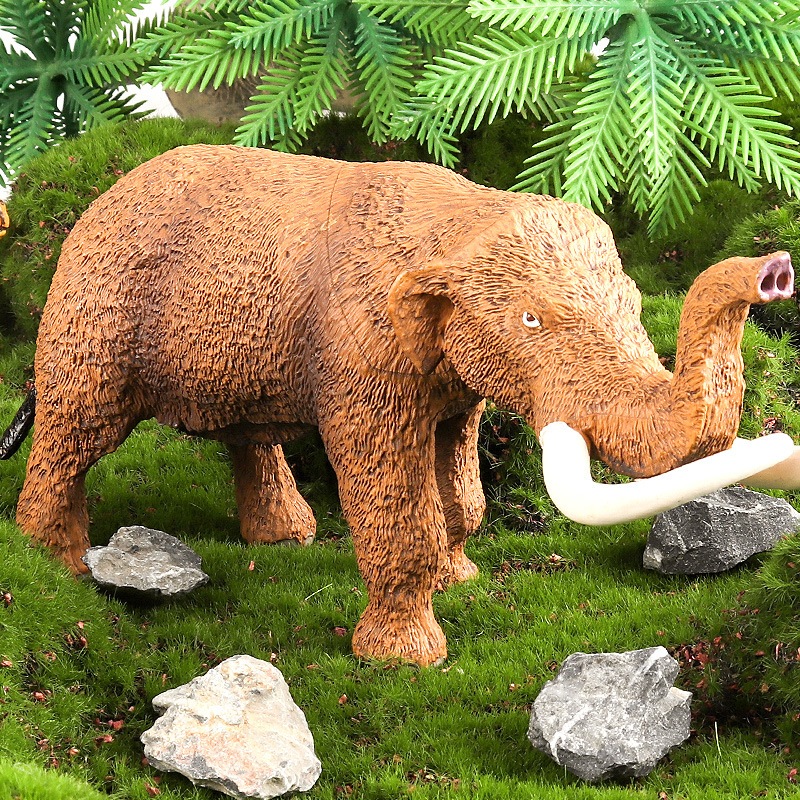 Đồ chơi trẻ em mô phỏng rắn mô hình động vật hoang dã Châu Phi voi đực Mỹ mastodon voi ma mút trang trí
