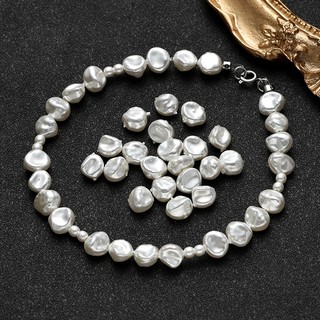 Nhỏ Baroque Hình Dạng Không Đều ABS Giả Ngọc Trai Qua Lỗ Ngọc Trai Trắng DIY Trang Sức Đính Hạt Vòng Tay Vòng Cổ Phụ Kiện