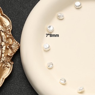 Nhỏ Baroque Hình Dạng Không Đều ABS Giả Ngọc Trai Qua Lỗ Ngọc Trai Trắng DIY Trang Sức Đính Hạt Vòng Tay Vòng Cổ Phụ Kiện