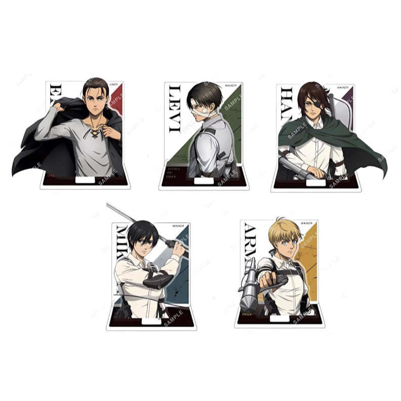 Tấn Công Titan Anime Acrylic Đứng Eren Mikasa Levi Armin Hange Sưu Tập Hiển Thị Nhân Vật Đồ Chơi