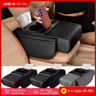 đệm kê tay ô tô SEAMETAL Hộp đựng đồ ô tô bằng da PU Tấm lót chiều cao đa chức