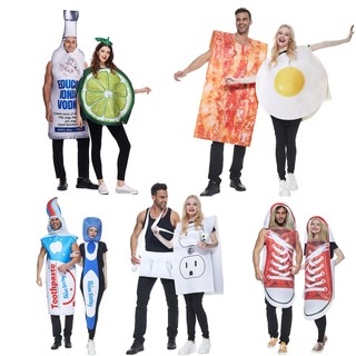 Nữ Vodka Chai Và Vôi Trang Phục Cặp Đôi 2 Chiếc Ngộ nghĩnh Halloween Trang Phục Người Lớn Hilarious Linh Vật Cosplay Trang Phục Carnival Đảng Sân Khấu Thể Hiện Trang Phục