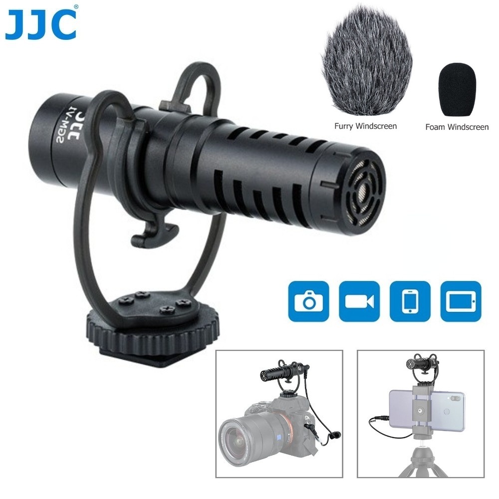 Jjc Camera Shotgun Video Micro Cardioid Condenser Mic 3.5mm TRS TRRS ...