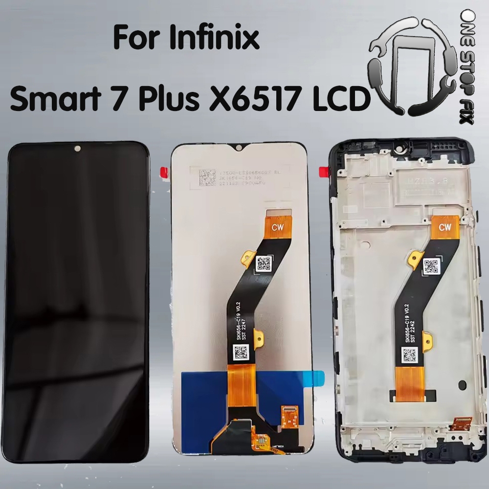 Dành Cho Infinix Smart 7 Plus X6517 Fram Màn Hình LCD Bộ Số Hóa Cảm Ứng Thay Thế