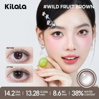 Kính áp tròng Kilala màu đen Strawberry Pink/Wind Yay Brown/ Wild Fruit Brown lens cận 6 tháng DIA 14.2mm có độ (0-7) 1 cặp.
