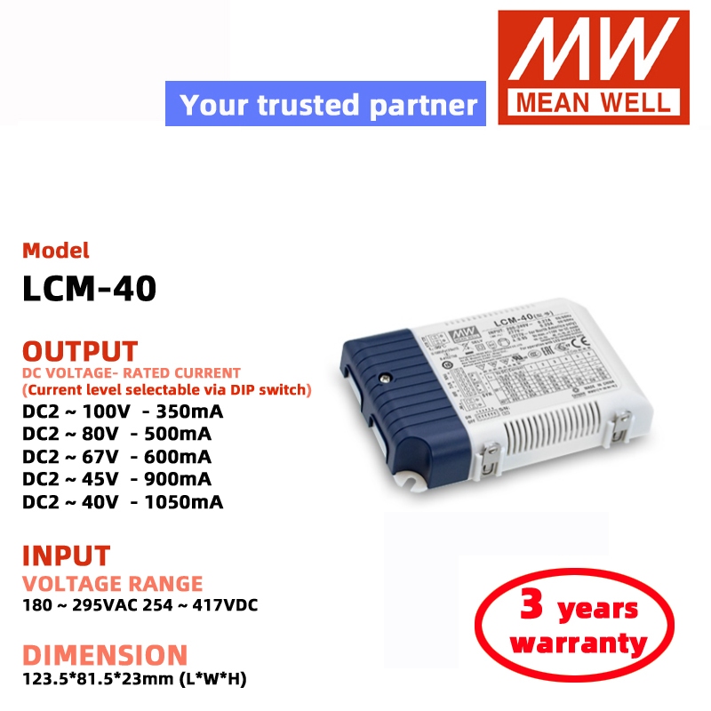 Bộ nguồn điều khiển LED MEAN WELL LCM-40 LCM-40DA Bộ nguồn chuyển mạch ...