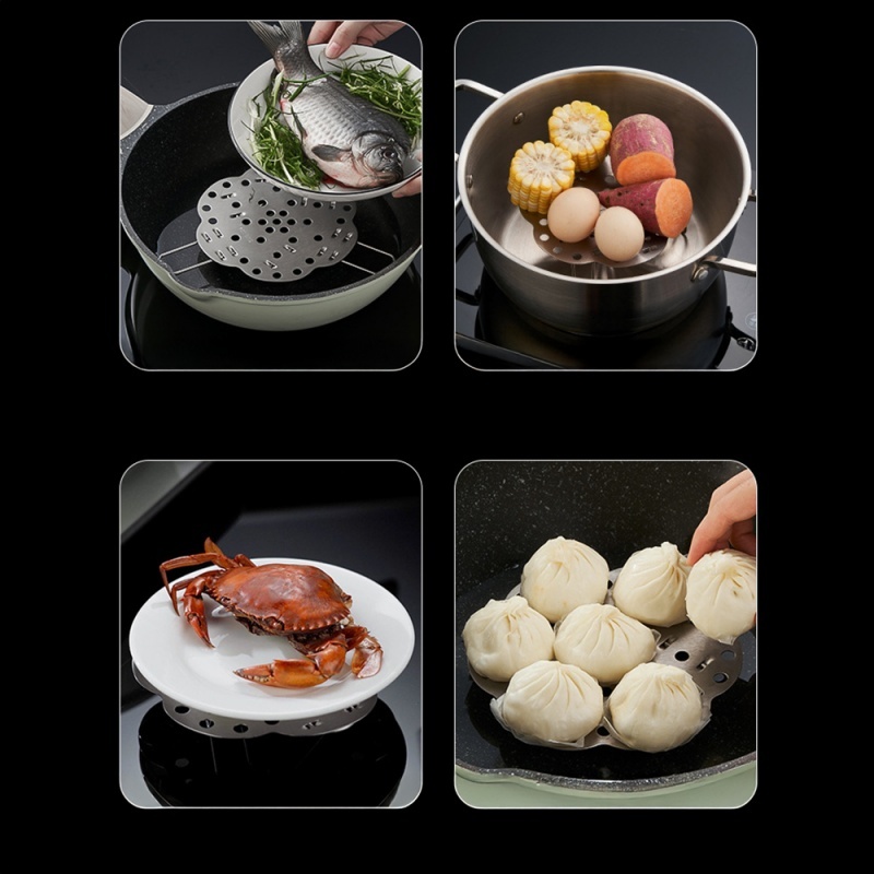 SUS304 Collapsible Steamer Basket - Nồi Hấp Đa Năng Bằng Thép Không Gỉ (Hấp Rau, Trứng) Dùng Cho Instant Pot & Nồi Cơm Điện