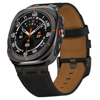 Thích hợp cho dây da nhiều lớp đầu ngựa siêu điên của Samsung, dây da thật 47MM