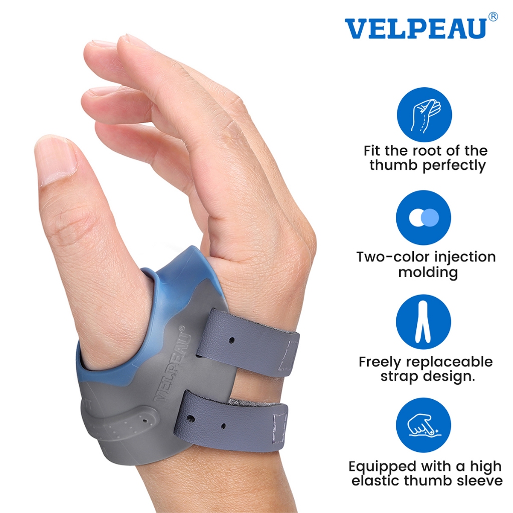 Ảnh Velpeau CMC Nẹp ngón tay cái cho bệnh viêm xương khớp - với Nẹp hạn chế bộ nhớ hình dạng, Bộ ổn định khớp CMC, Viêm khớp ngón tay cái cơ bản Giảm đau và hỗ trợ cho phụ nữ và nam giới 1